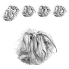 法國馬賽皂之家 雙色沐浴球, PE網布, 直徑約12公分, 紳士灰, 1個, 6個