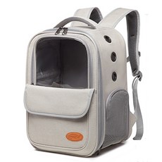 太空貓伴侶動物透明窗簡約背包式便攜包, 米色
