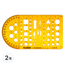 KORING 小型綜合測量模板尺 K-840639, 2個, 單一顏色