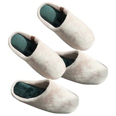 BOWELL 女士雙層柔軟超細纖維拖鞋, 皇家米色, 2個