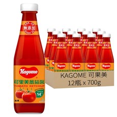 KAGOME 可果美 蕃茄醬 玻璃罐, 700g, 12瓶