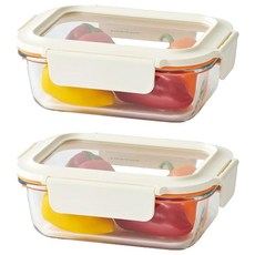 LocknLock 樂扣樂扣 The Cube長方形保鮮盒 白色 630ml, 2個, 單品