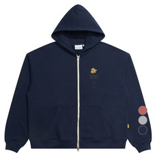 男女通用BKM花朵重磅拉鍊棉質連帽T