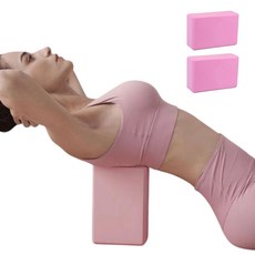 사비나 고밀도 EVA 브릭 사각 요가블럭, 연핑크, 2개