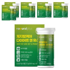 내츄럴플러스 체지방케어 다이어트 앤 유산균 15g, 30정, 6개