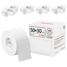 님봇 라벨프린터 전용 B시리즈 라벨지 50 x 30 mm, 230개, 6개
