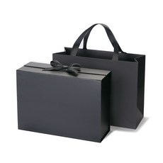indi.k 禮物盒購物袋 中, 黑色, 1套