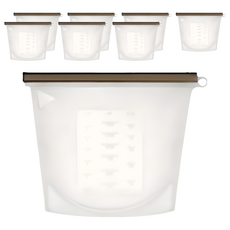 미니모 실리콘 지퍼백 1000ml, 8개, 단품