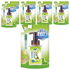 OP 茶酚抗菌洗手慕絲 補充包, 300ml, 6包