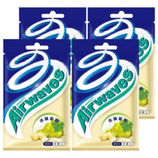 Airwaves 超涼無糖口香糖 冰釀葡萄口味, 28g, 4包