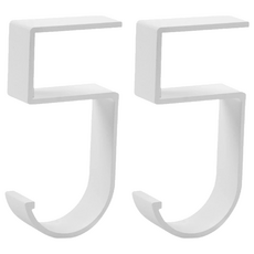 FANCY LIFE 5字型桌邊掛勾, 白色, 2個