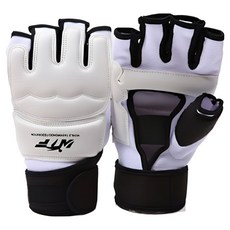 跆拳道格鬥訓練護手套組, 1個, 白色 + 黑色