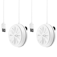 便攜迷你洗衣機 2個, 白色, TURBINE WASH