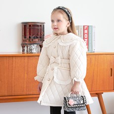 WALTONKIDS 童款大翻領公主風輕量保暖鋪棉外套