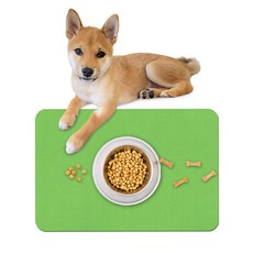 펫코노미 반려동물 깨지지않는 규조토 식기 매트 40 x 60 cm, 그린, 1개