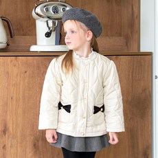 WALTONKIDS 女童款毛領可拆輕量鋪棉外套