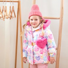 Walton Kids 女童粉彩心型跳台滑雪衫