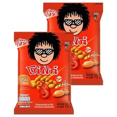 Koh-Kae 大哥 花生豆 蝦味 75g 酥脆口感 濃郁 休閒零食首選 獨立包裝方便攜帶, 2包