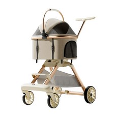 3baby 三個寶 寵物推車, 1個, 米白色