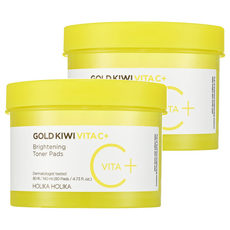 홀리카홀리카 골드 키위 비타 씨플러스 브라이트닝 토너 패드 140ml, 80개입, 2개