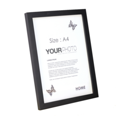 iINDOORS 北歐簡約實木相框 300g, 黑色, 1個