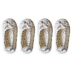 襪套式蝴蝶結室內拖鞋, 花朵, 2個