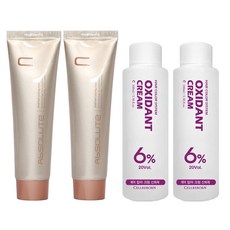 에비뉴쉬에뜨 앱솔루트 컬러링 크림 염색제 120g + 산화제 100ml, 밝은밤색, 2개