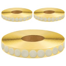 GOMUNARA 圓形魔鬼氈膠帶 9m 白色 鉤面 直徑 25mm, 3個