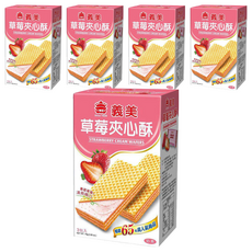 義美 夾心酥 草莓 3包入, 75g, 5盒