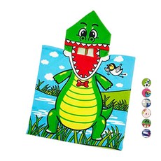 孩童恐龍造型超細纖維沙灘浴袍