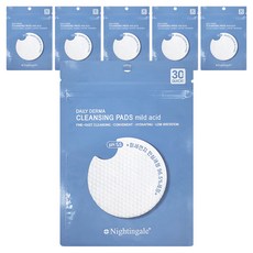 나이팅게일 데일리 더마 클렌징 패드티슈 마일드 애씨드, 10매입, 6개