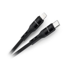 RONEVER 鋁合金編織充電線 C-IOS, 180cm, 黑色, 1條