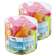 ABEL 力大牌 彩色塑膠圓夾 30mm 25個, 彩色, 2盒