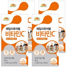 維生素銀行家庭咀嚼維生素C芒果菠蘿味, 90顆, 4個