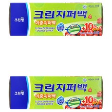 크린랩 이중 지퍼백, FREE(one size), 60개입, 2개