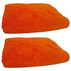 珊瑚絨大浴巾 80 x 150cm, 橘色, 2個