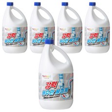 Tamsaa 強力排水管清潔劑 快速清理堵塞 去除管壁油垢和雜物 強力消毒 除臭, 4L, 5桶