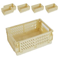 파스텔톤 다용도 폴딩 박스, 아이보리, 25 x 16.5 x 10.5 cm, 6개