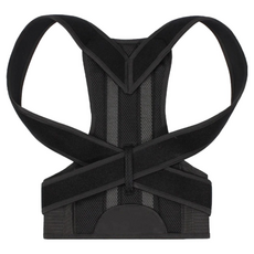 防駝挺胸支撐帶 背部可調美姿帶 黑色, 1個
