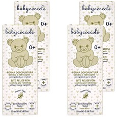 Babycoccole 寶貝可可麗 清新舒緩筆, 4個, 舒緩蚊蟲叮咬, 溫和不刺激, 天然成分, 10ml