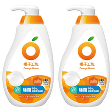 Orange House 橘子工坊 溫和除菌碗盤洗滌液, 2瓶, 650ml
