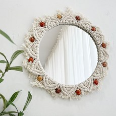 室內裝飾編織珠子鏡子, 單色