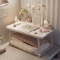 다목적 접이식 베드트레이 책상 테이블, 베이직우드화이트