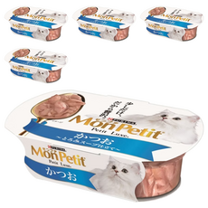 MonPetit 貓倍麗 餐盒, 嚴選鮮味鰹魚, 57g, 5盒