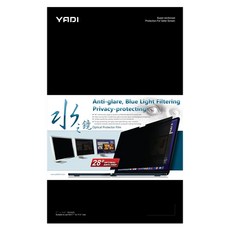 YADI 亞第 靜電吸附 水之鏡防窺片 適用於 17吋~17.3吋, 1個, 透明