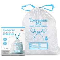 코멧 묶기 편한 끈있는 분리배출 봉투, 40L, 70개
