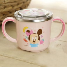 LILFANT Disney 迪士尼 不鏽鋼米妮雙耳水杯, 粉色, 1組
