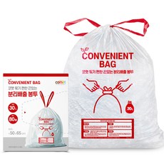 코멧 묶기 편한 끈있는 분리배출 봉투, 30L, 80개