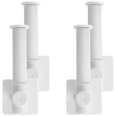 iSFun L型伸縮無痕壁貼滾筒紙巾收納架, 白色, 4個