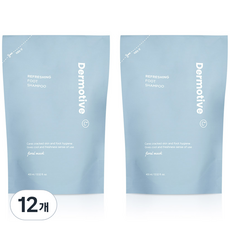 더모티브 리프레싱 풋샴푸 리필 400ml, 1개입, 12개